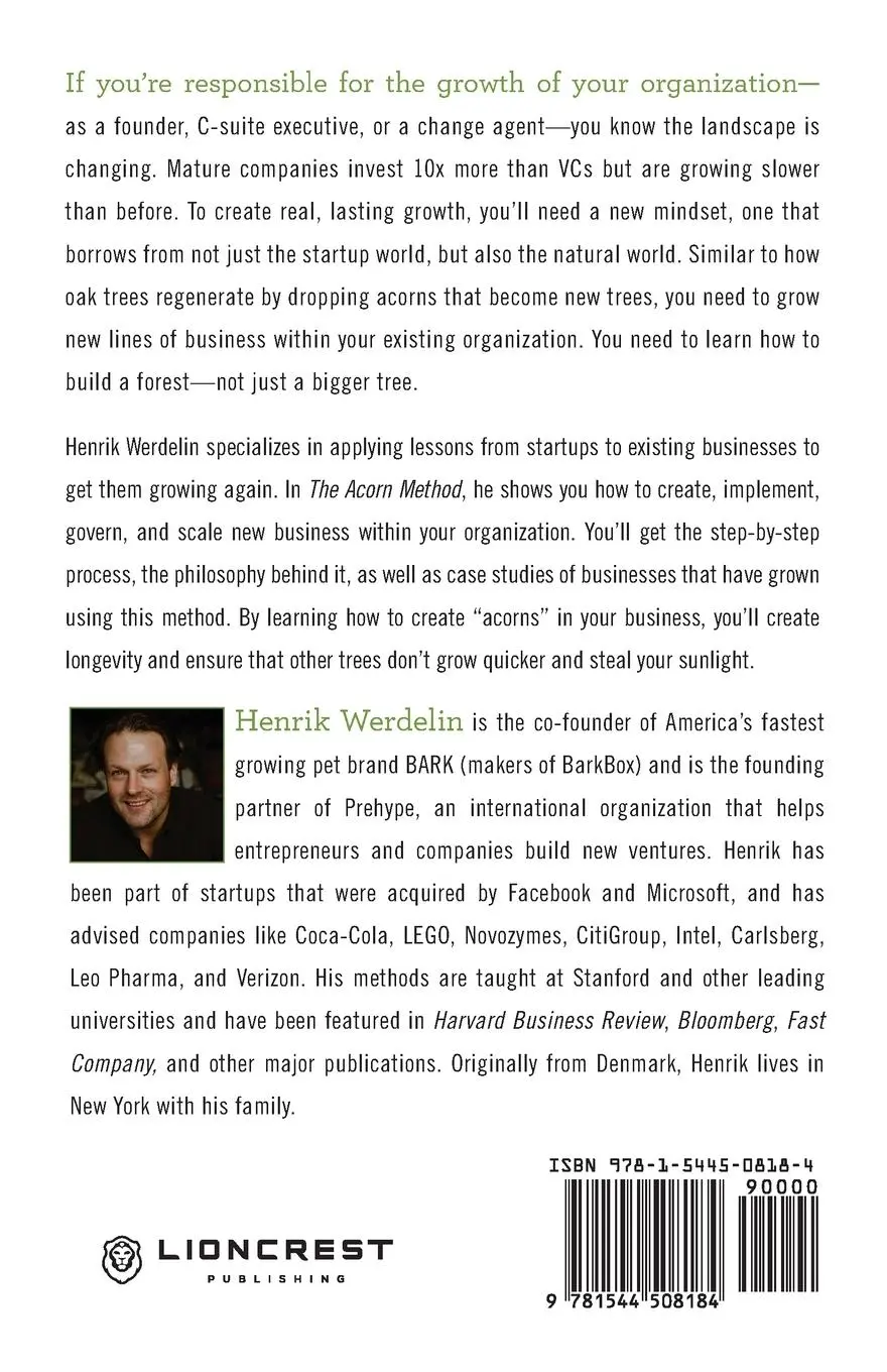 Rückseite: 9781544508184 | The Acorn Method | How Companies Get Growing Again | Henrik Werdelin