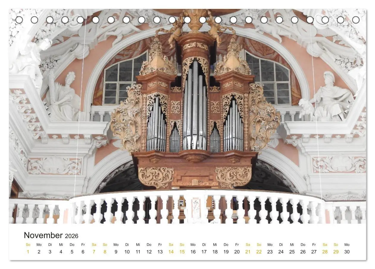 Bild: 9783457728284 | Fantastische Welt der Orgeln (Tischkalender 2026 DIN A5 quer),...