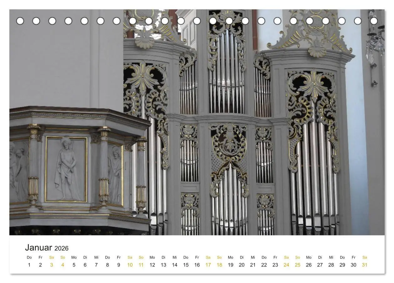 Bild: 9783457728284 | Fantastische Welt der Orgeln (Tischkalender 2026 DIN A5 quer),...
