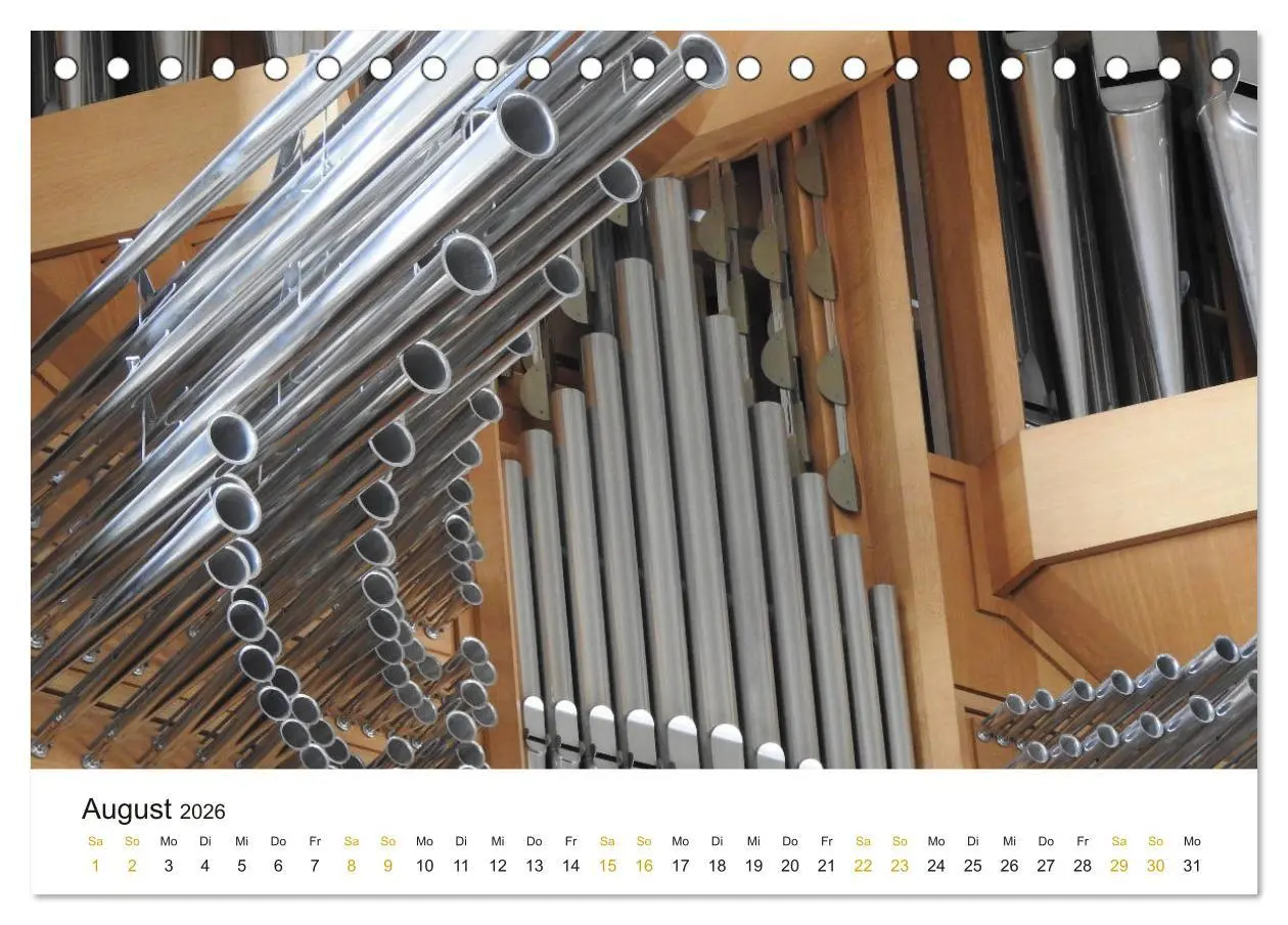 Bild: 9783457728284 | Fantastische Welt der Orgeln (Tischkalender 2026 DIN A5 quer),...