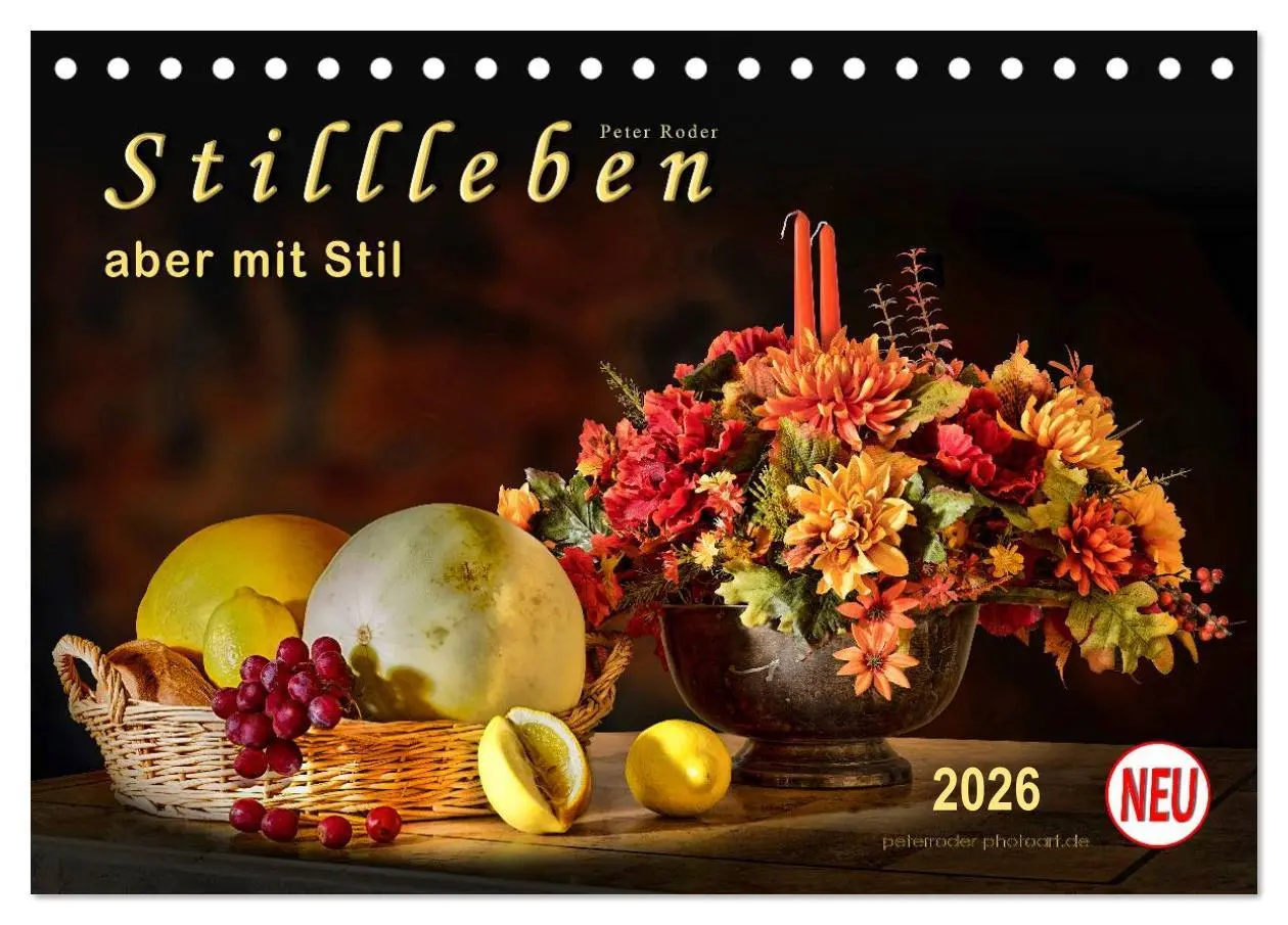Cover: 9783457968284 | Stillleben - aber mit Stil (Tischkalender 2026 DIN A5 quer),...