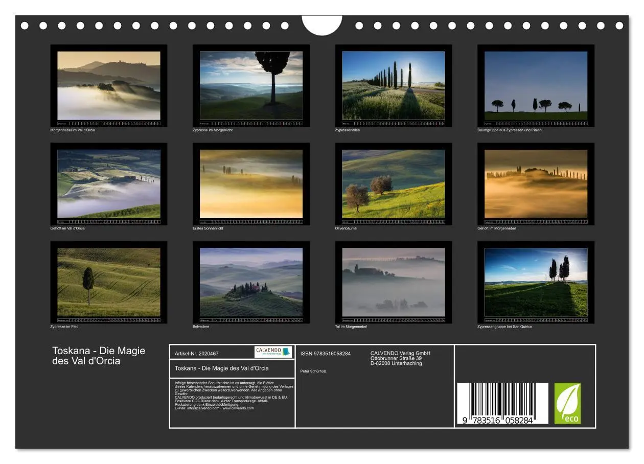 Bild: 9783516058284 | Toskana - Die Magie des Val d'Orcia (Wandkalender 2026 DIN A4...