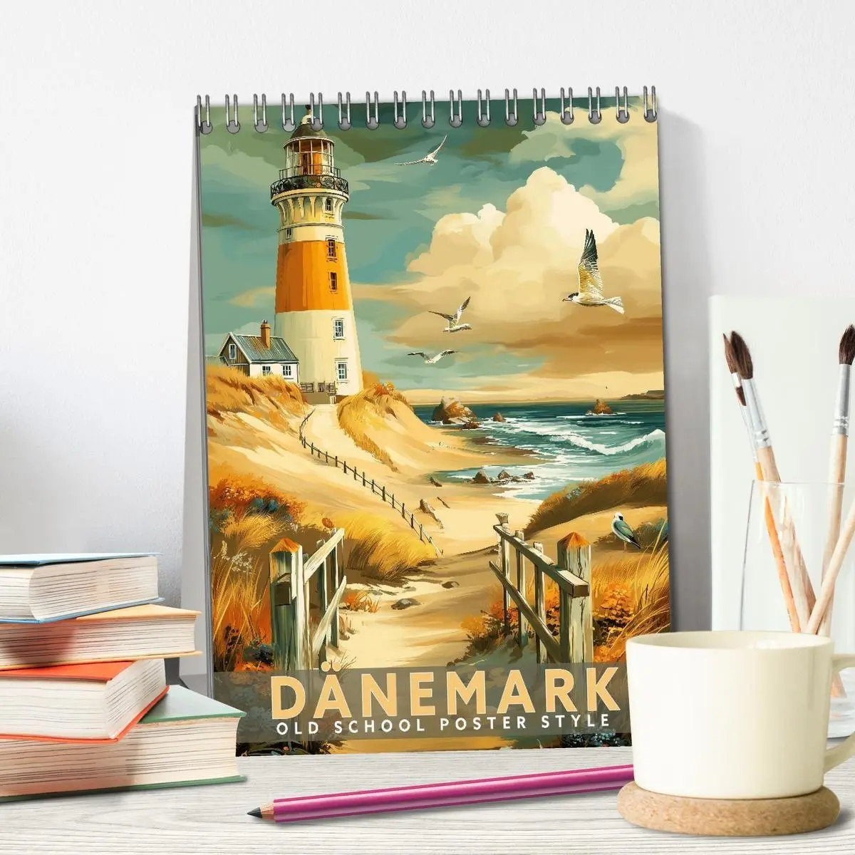 Bild: 9783516818284 | Dänemark - Old School Poster Style (Tischkalender 2027 DIN A5...