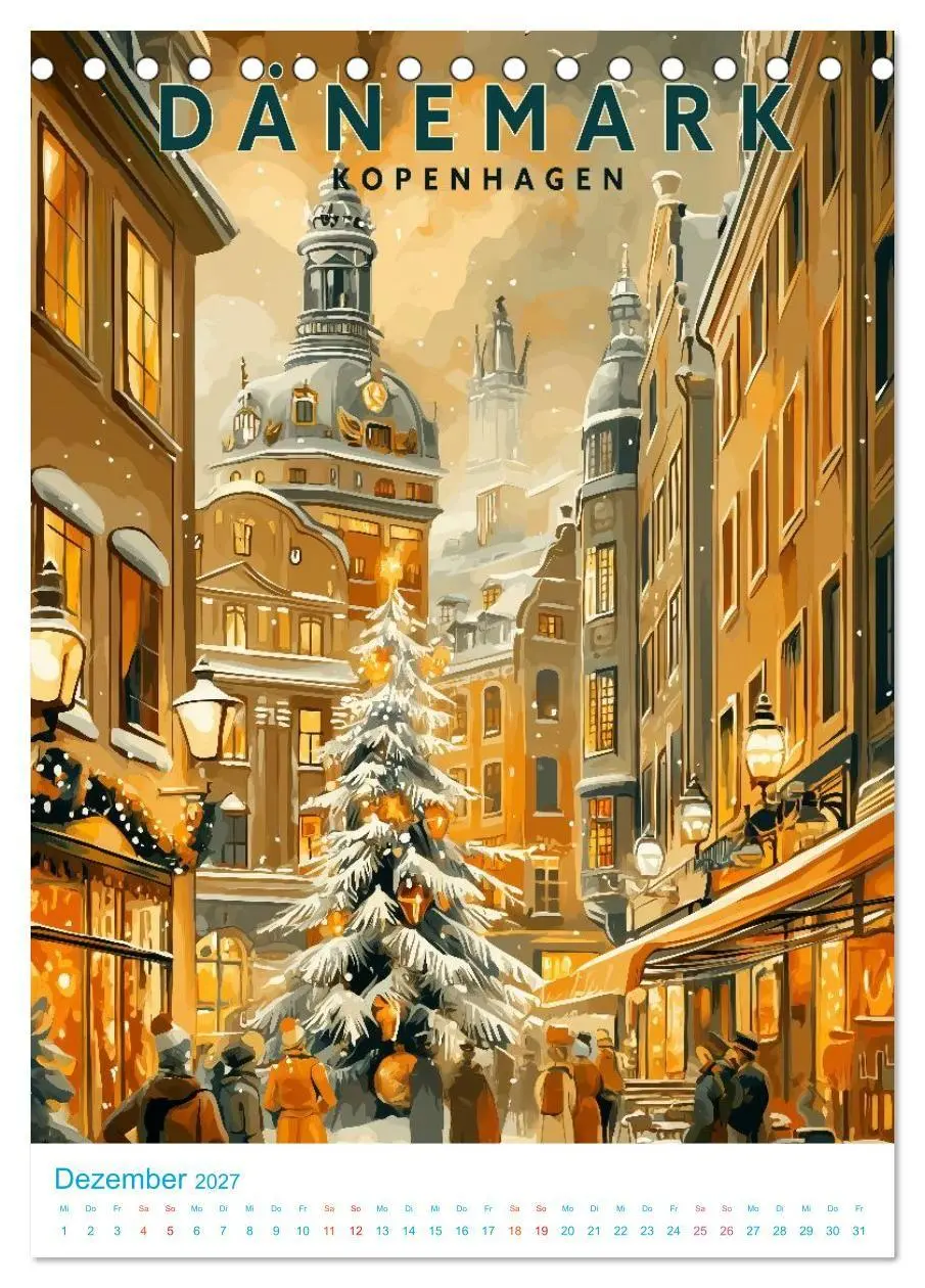 Bild: 9783516818284 | Dänemark - Old School Poster Style (Tischkalender 2027 DIN A5...