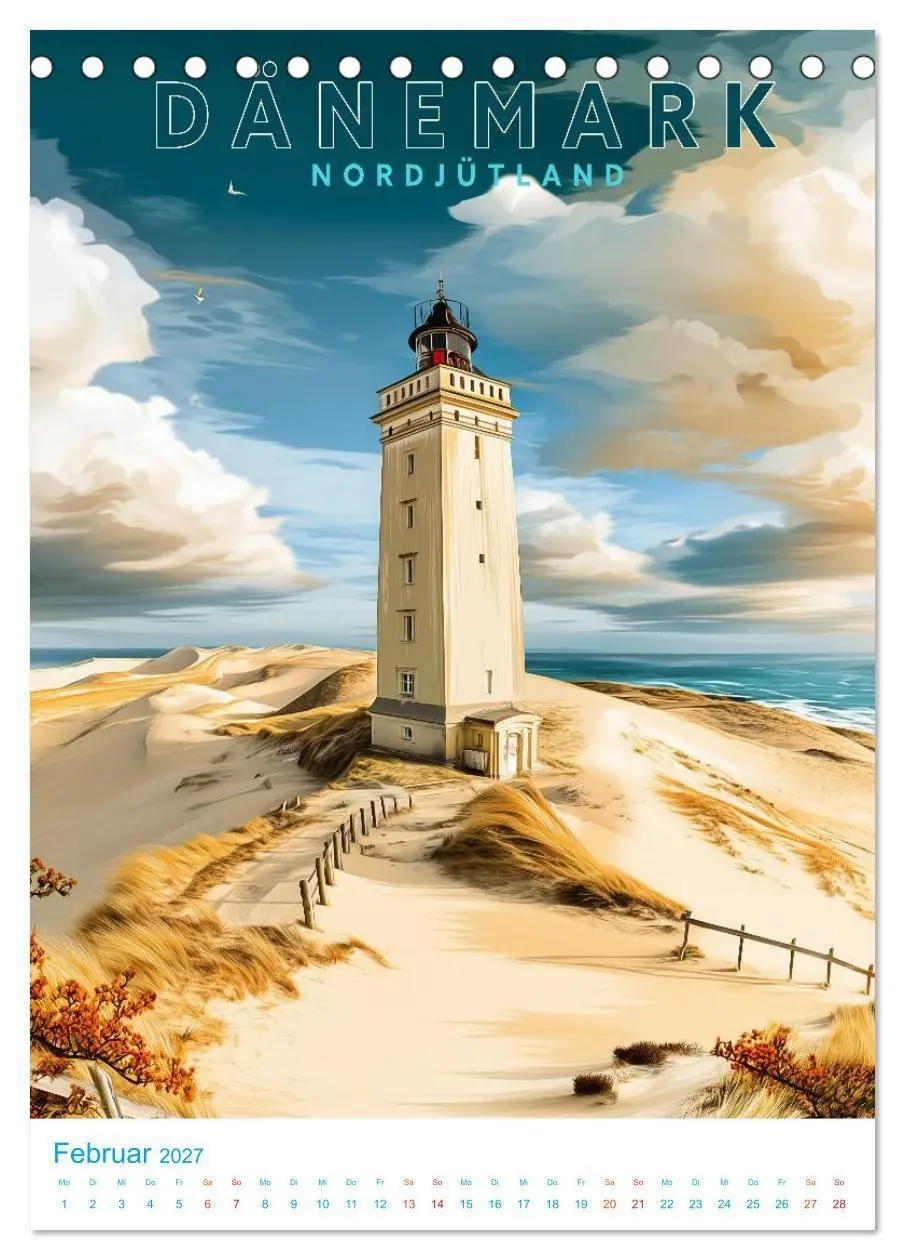 Bild: 9783516818284 | Dänemark - Old School Poster Style (Tischkalender 2027 DIN A5...