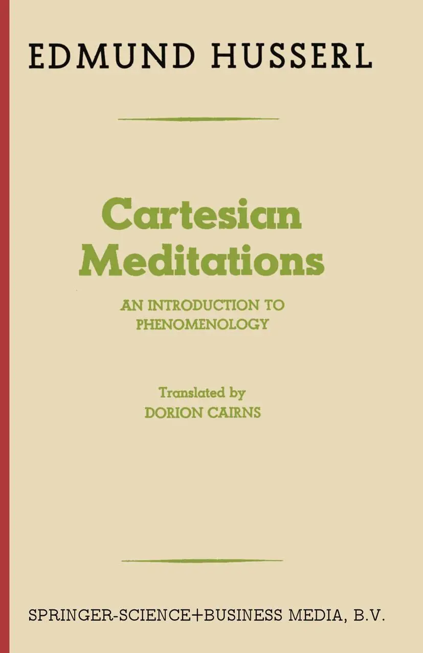 Cover: 9789401758284 | Cartesian Meditations | An Introduction to Phenomenology | Husserl