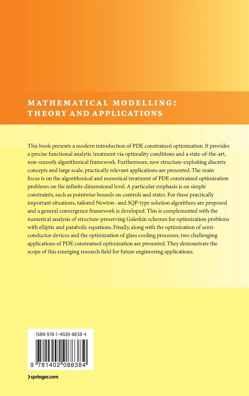 Rückseite: 9781402088384 | Optimization with PDE Constraints | Michael Hinze (u. a.) | Buch | xii