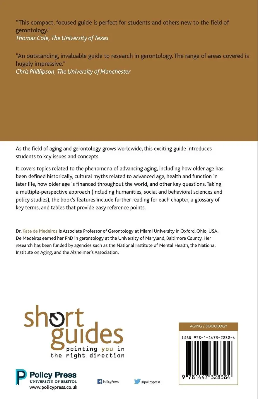 Rückseite: 9781447328384 | The short guide to aging and gerontology | Kate De Medeiros | Buch