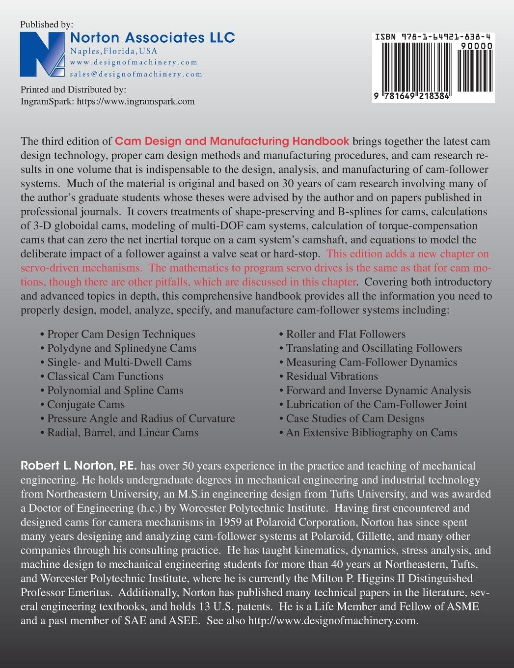 Rückseite: 9781649218384 | Cam Design and Manufacturing Handbook | Robert L Norton | Buch | 2020