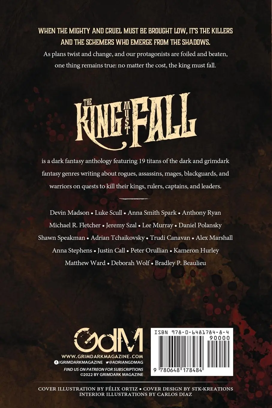 Rückseite: 9780648178484 | The King Must Fall | Adrian Tchaikovsky (u. a.) | Taschenbuch | 2022