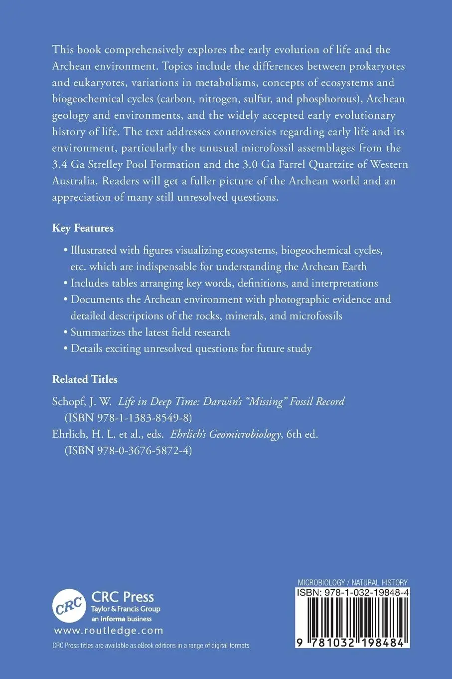 Rückseite: 9781032198484 | Early Life on Earth | Evolution, Diversification, and Interactions