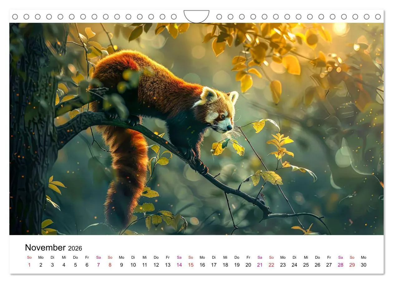 Bild: 9783457328484 | Der Rote Panda (Wandkalender 2026 DIN A4 quer), CALVENDO...