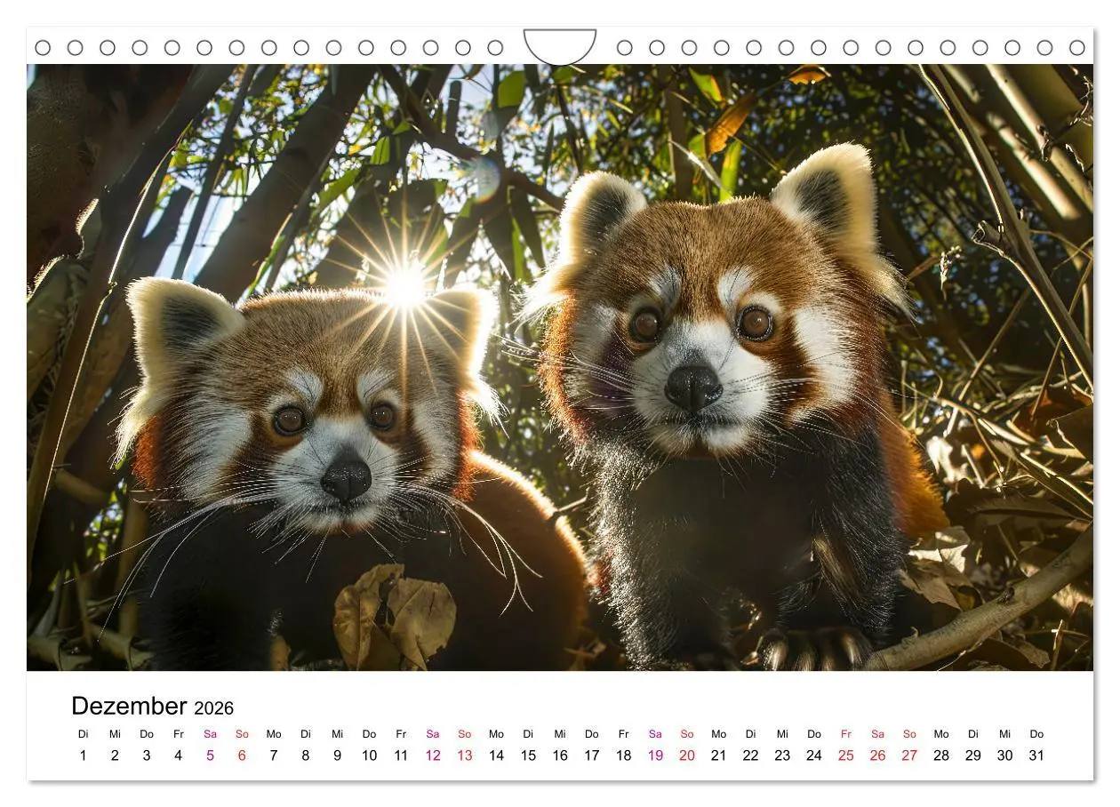 Bild: 9783457328484 | Der Rote Panda (Wandkalender 2026 DIN A4 quer), CALVENDO...