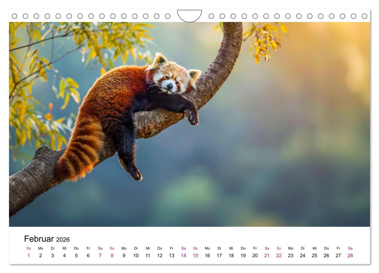 Bild: 9783457328484 | Der Rote Panda (Wandkalender 2026 DIN A4 quer), CALVENDO...