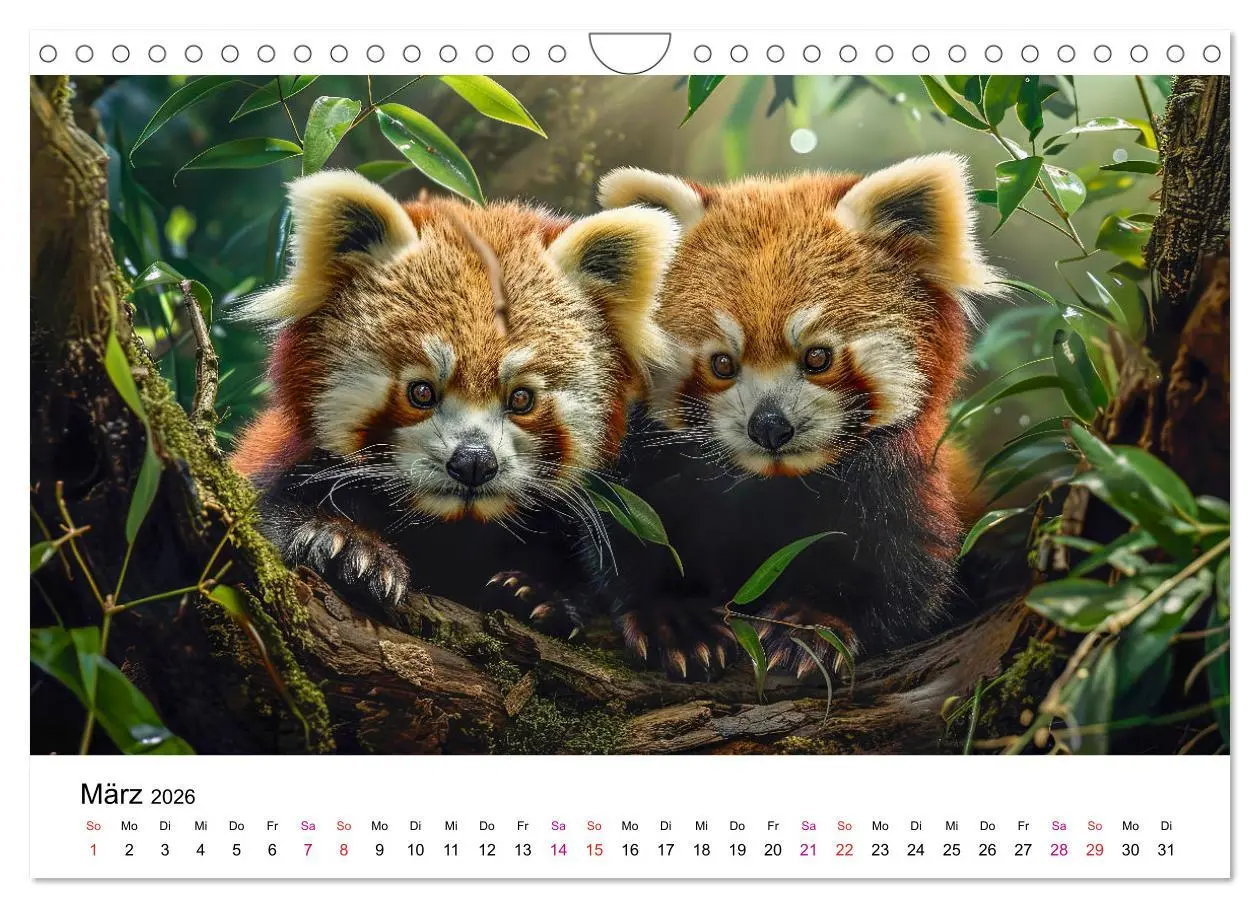 Bild: 9783457328484 | Der Rote Panda (Wandkalender 2026 DIN A4 quer), CALVENDO...