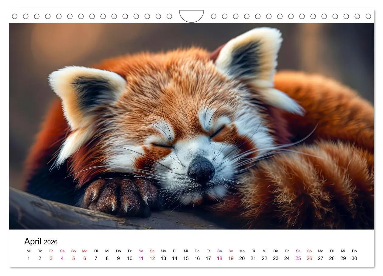 Bild: 9783457328484 | Der Rote Panda (Wandkalender 2026 DIN A4 quer), CALVENDO...
