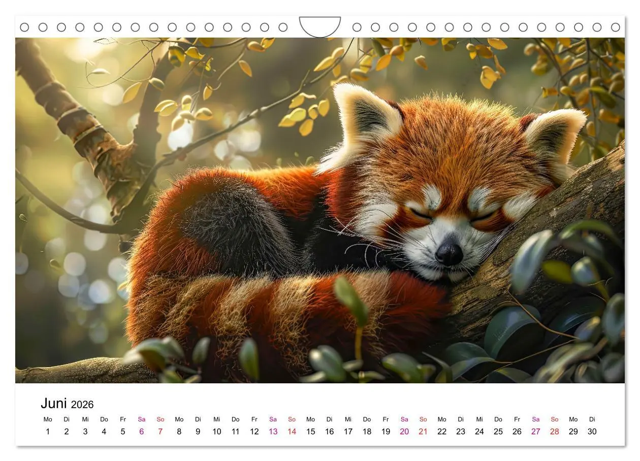 Bild: 9783457328484 | Der Rote Panda (Wandkalender 2026 DIN A4 quer), CALVENDO...