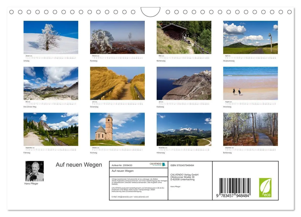 Bild: 9783457948484 | Auf neuen Wegen (Wandkalender 2026 DIN A4 quer), CALVENDO...