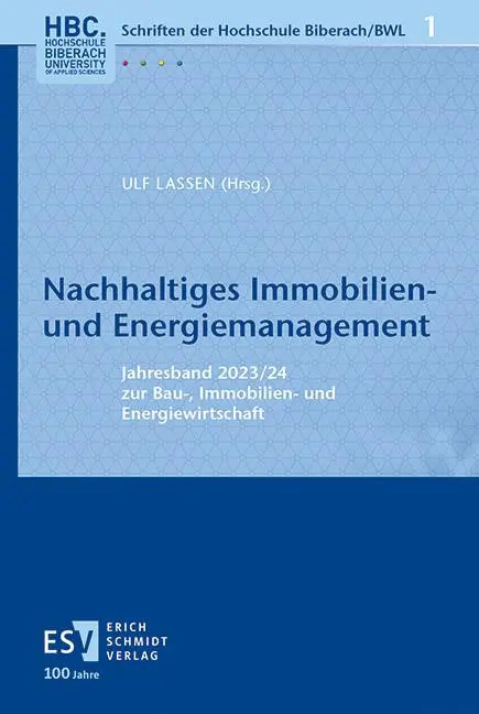 Cover: 9783503238484 | Nachhaltiges Immobilien- und Energiemanagement | Ulf Lassen | Buch