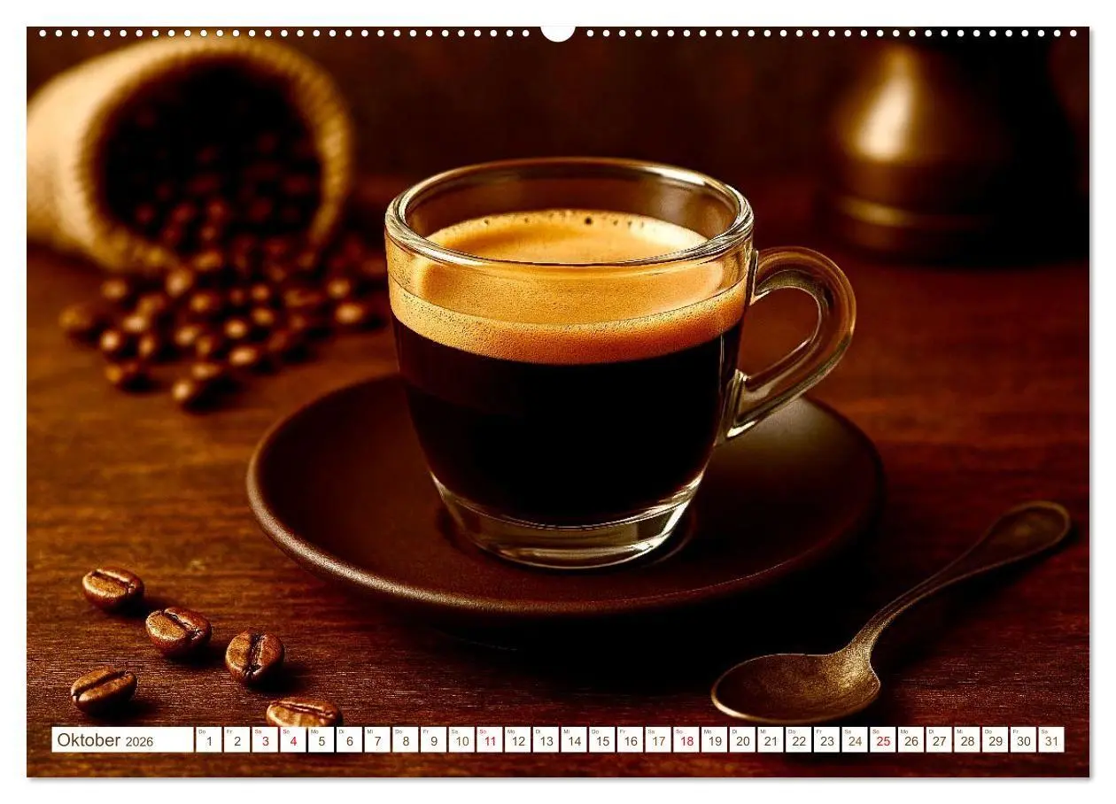 Bild: 9783516658484 | Heißer Kaffee (hochwertiger Premium Wandkalender 2026 DIN A2 quer),...