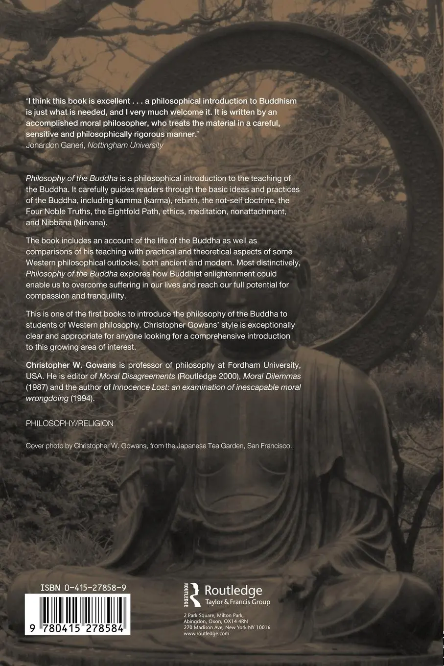 Rückseite: 9780415278584 | Philosophy of the Buddha | An Introduction | Christopher Gowans | Buch