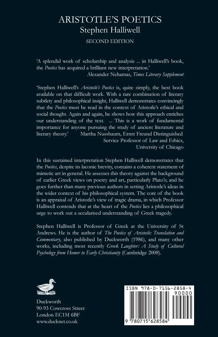 Rückseite: 9780715628584 | Aristotle's Poetics | Stephen Halliwell | Taschenbuch | Englisch
