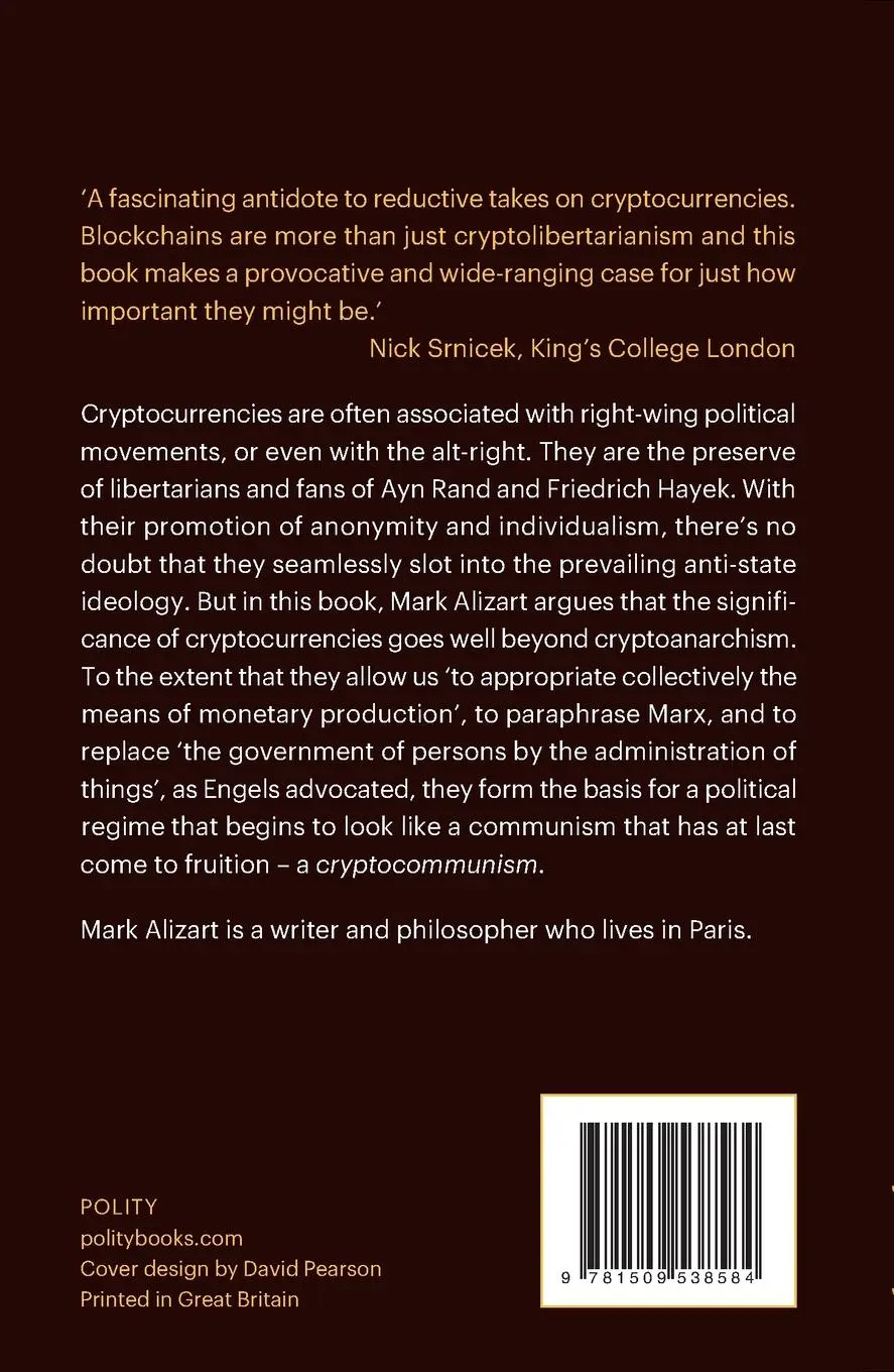 Rückseite: 9781509538584 | Cryptocommunism | Mark Alizart | Taschenbuch | 135 S. | Englisch