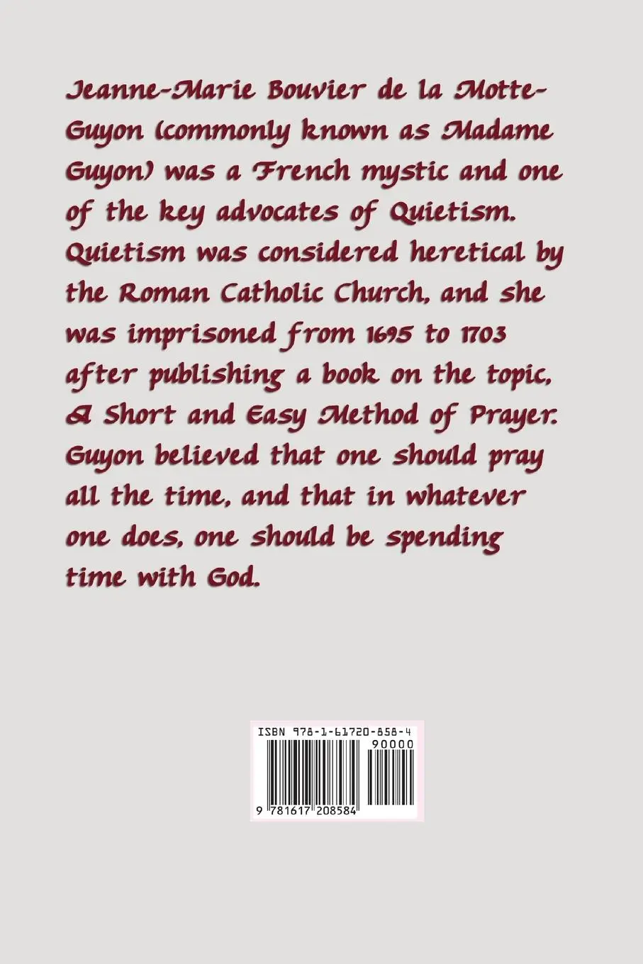 Rückseite: 9781617208584 | A Short Method of Prayer &amp; Spiritual Torrents | Guyon | Taschenbuch