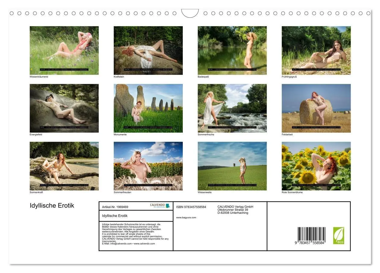 Bild: 9783457558584 | Idyllische Erotik (Wandkalender 2026 DIN A3 quer), CALVENDO...