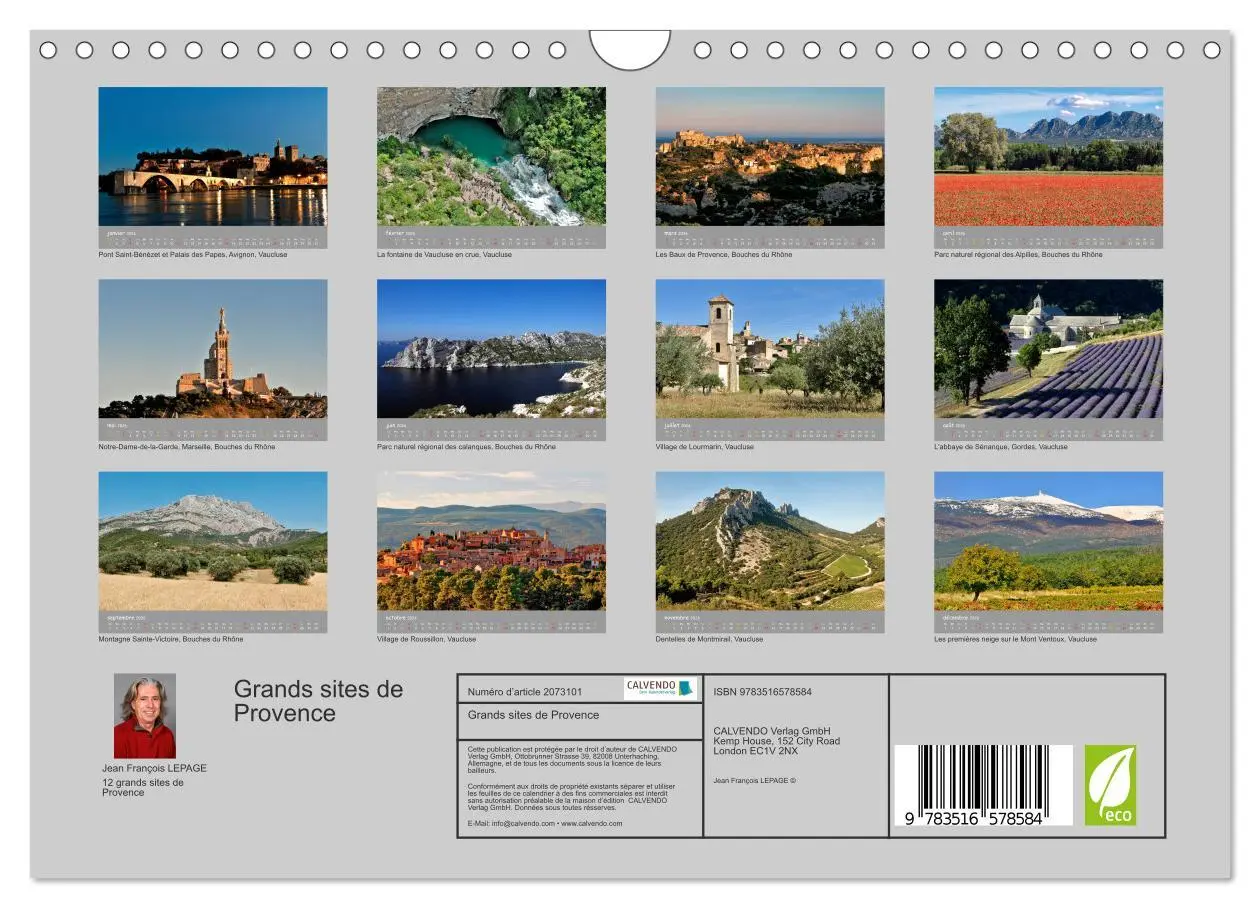 Bild: 9783516578584 | Grands sites de Provence (Calendrier mural 2026 DIN A4 vertical),...