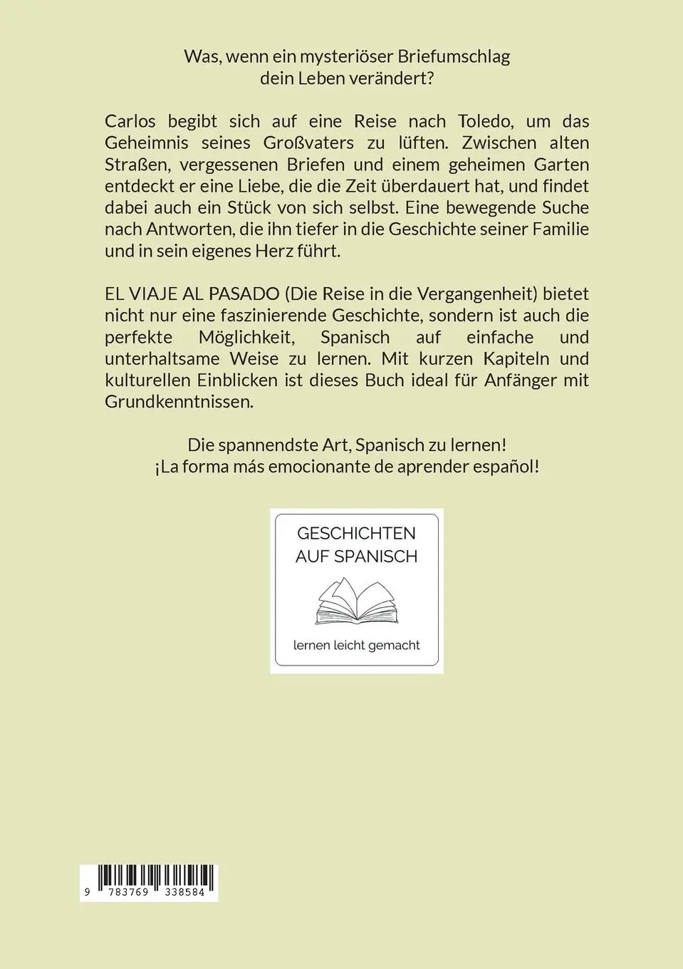 Rückseite: 9783769338584 | EL VIAJE AL PASADO | Valerie Springer | Taschenbuch | 78 S. | Deutsch