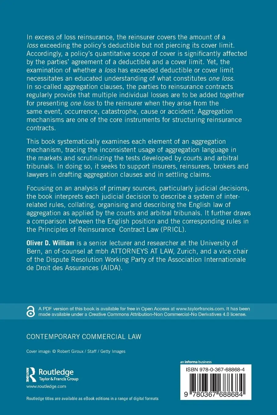 Rückseite: 9780367688684 | Reinsurance and the Law of Aggregation | Event, Occurrence, Cause