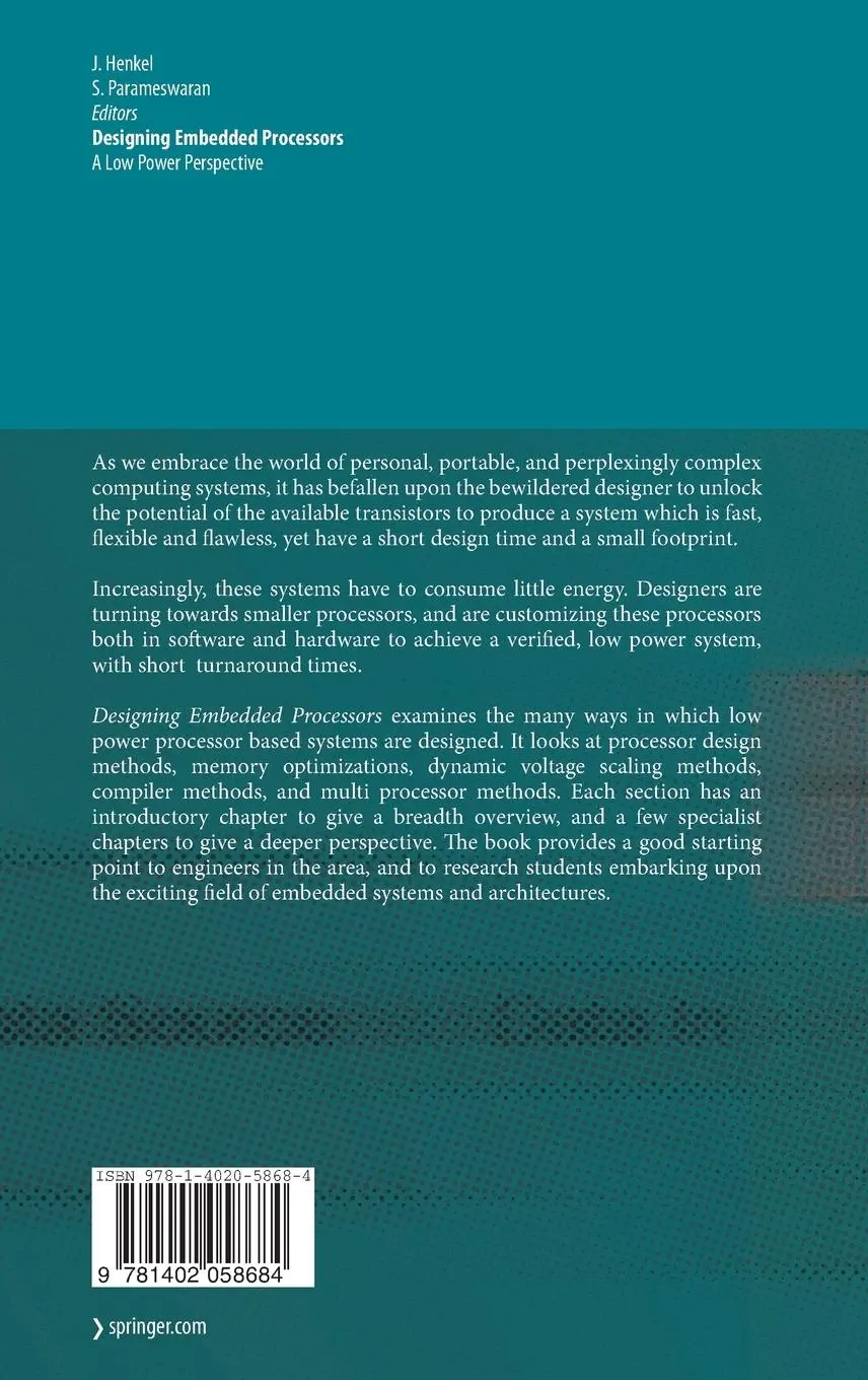 Rückseite: 9781402058684 | Designing Embedded Processors | A Low Power Perspective | Buch | xviii