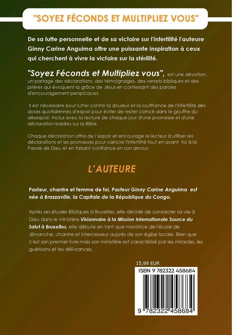 Rückseite: 9782322458684 | Soyez Féconds et Multipliez vous | Ginny Carine Anguima | Taschenbuch