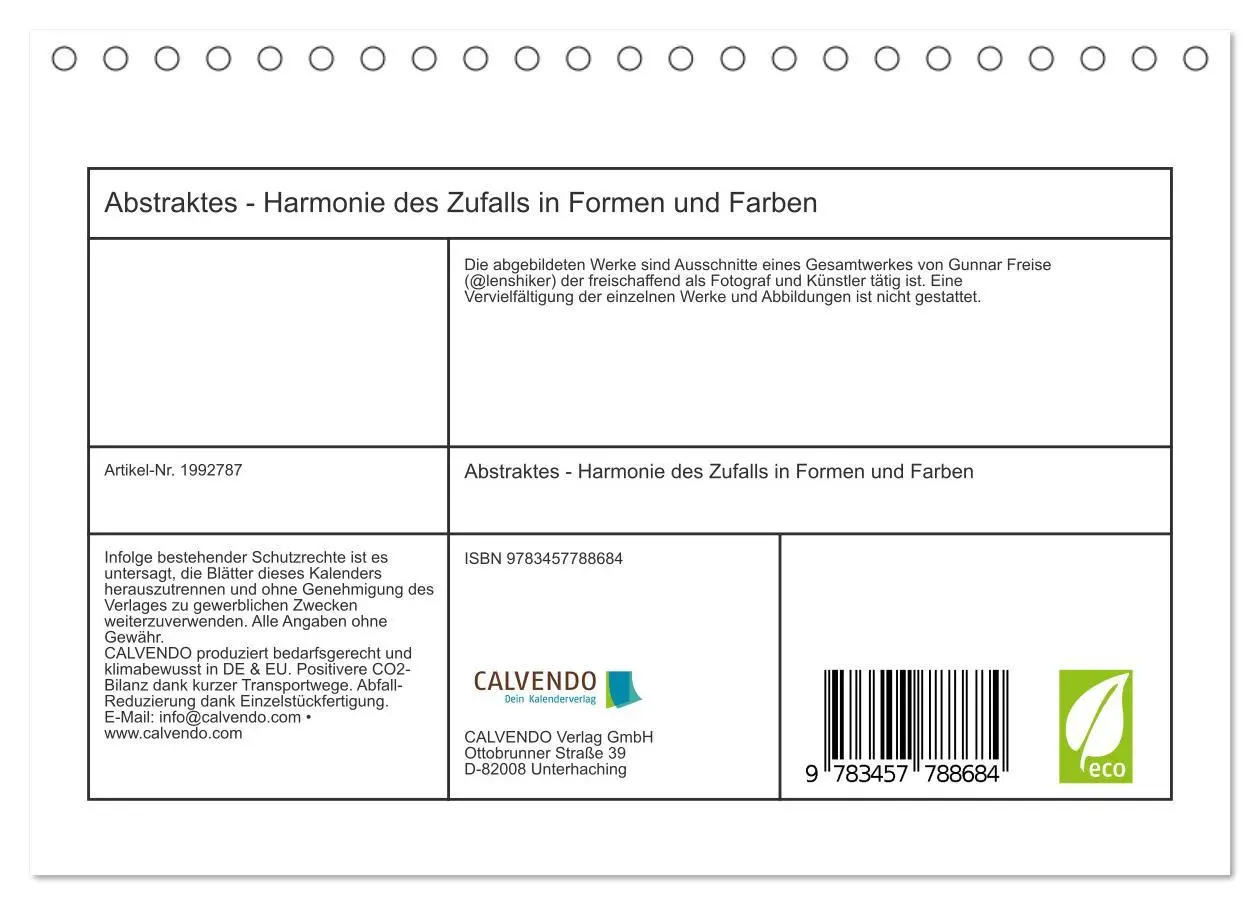 Bild: 9783457788684 | Abstraktes - Harmonie des Zufalls in Formen und Farben...
