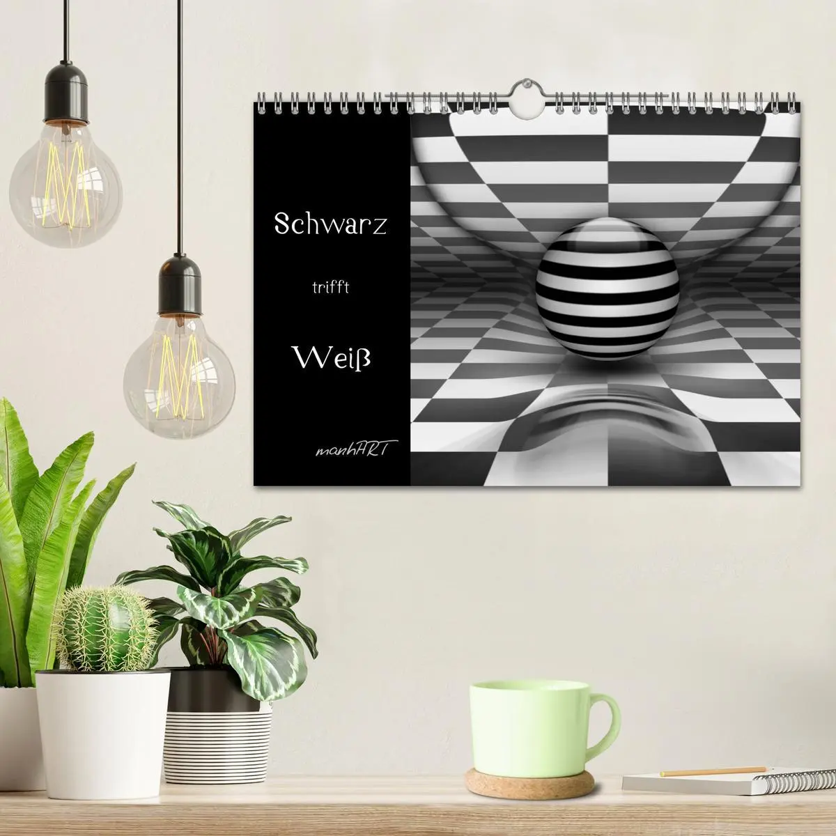 Bild: 9783516188684 | Schwarz trifft Weiß (Wandkalender 2026 DIN A4 quer), CALVENDO...