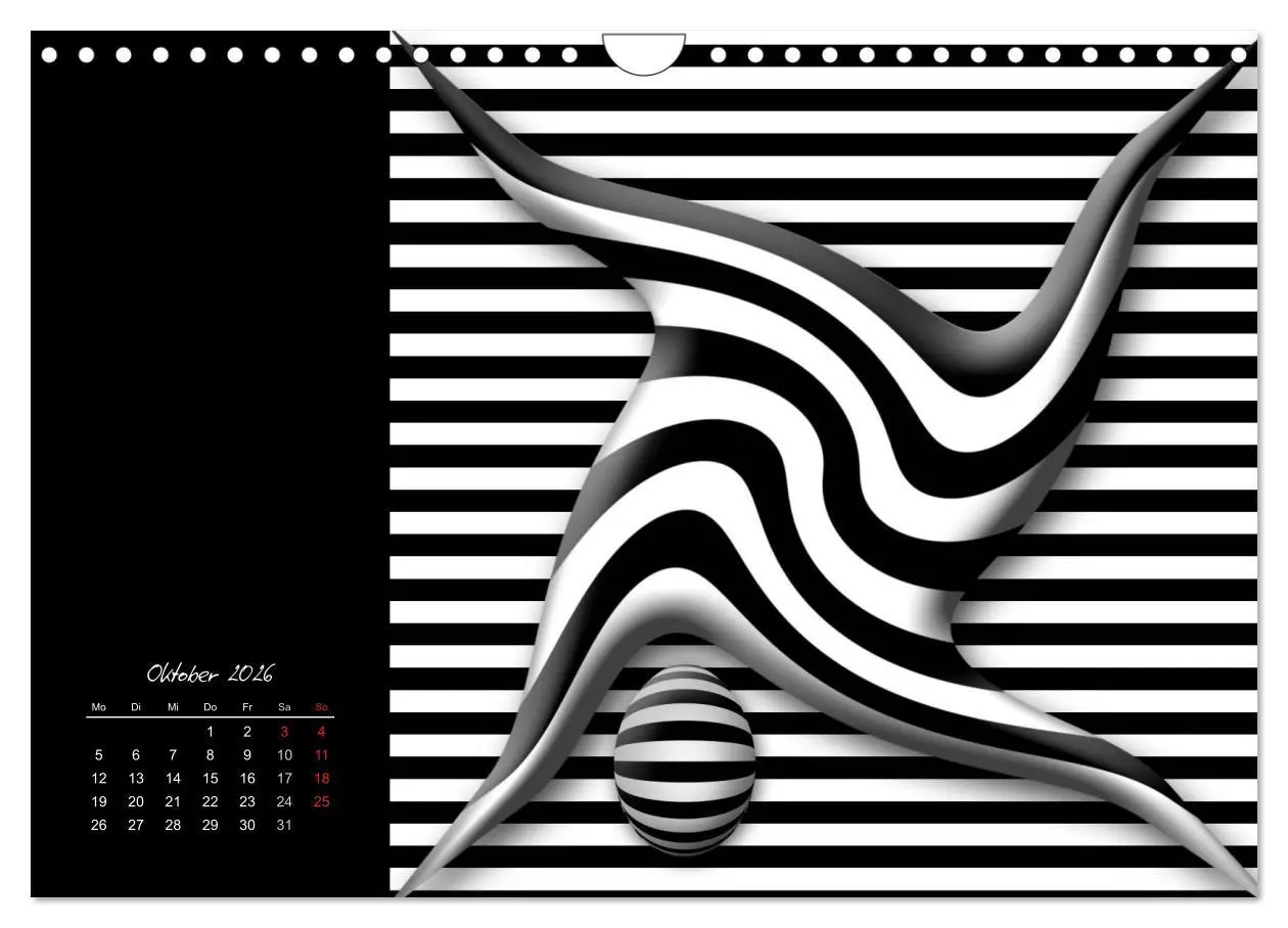 Bild: 9783516188684 | Schwarz trifft Weiß (Wandkalender 2026 DIN A4 quer), CALVENDO...