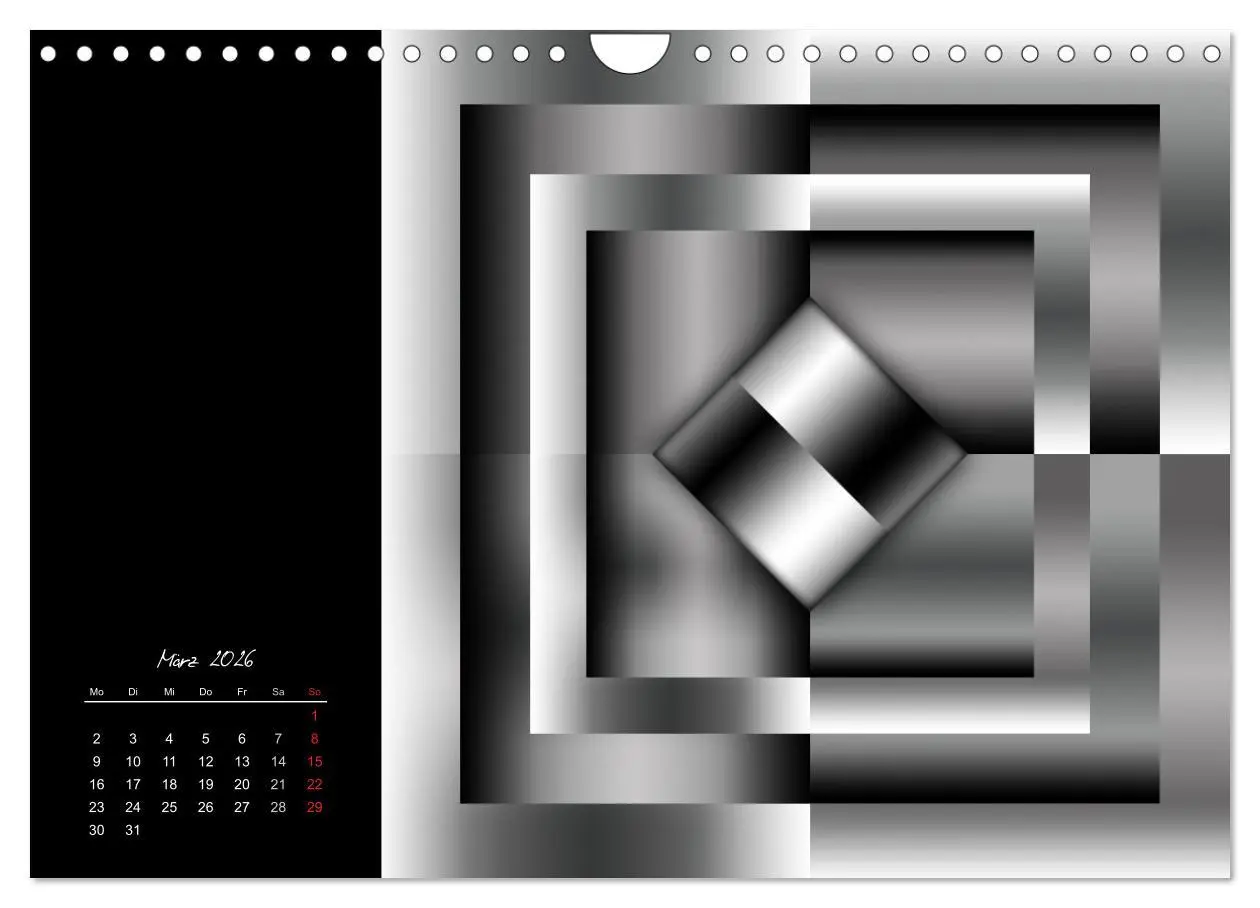 Bild: 9783516188684 | Schwarz trifft Weiß (Wandkalender 2026 DIN A4 quer), CALVENDO...