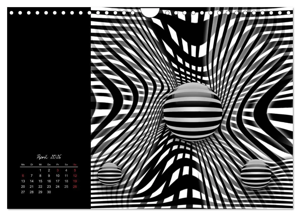 Bild: 9783516188684 | Schwarz trifft Weiß (Wandkalender 2026 DIN A4 quer), CALVENDO...