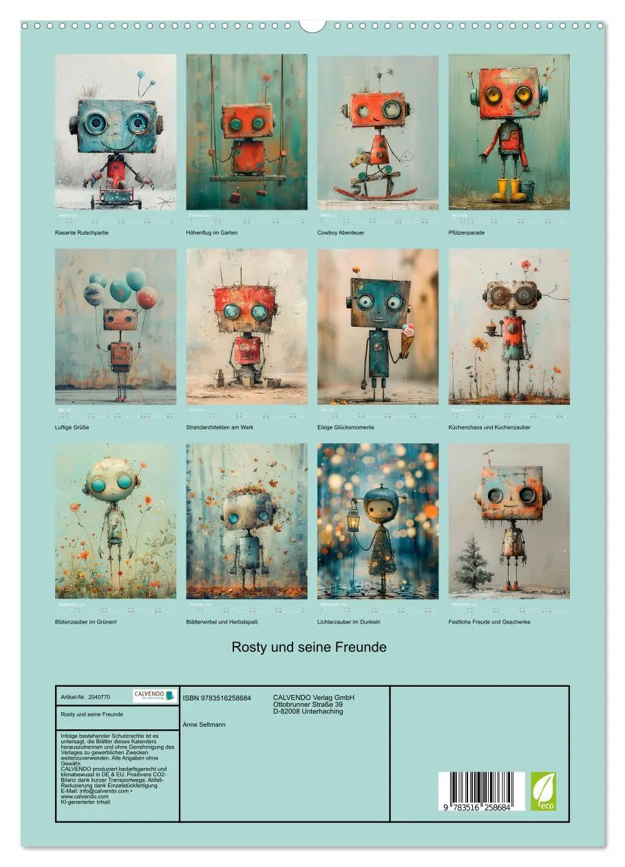 Bild: 9783516258684 | Rosty und seine Freunde (hochwertiger Premium Wandkalender 2026 DIN...