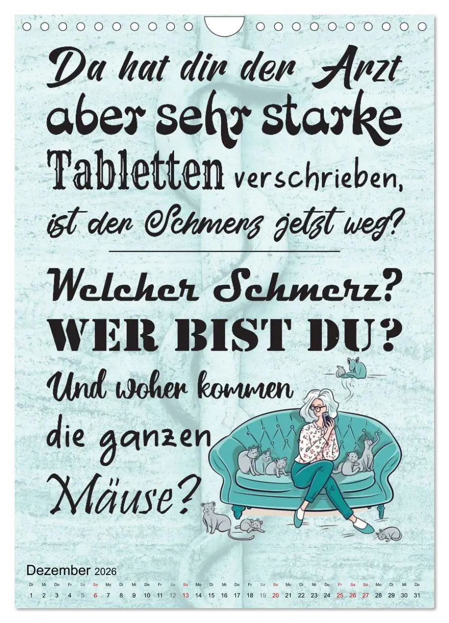Bild: 9783516318784 | Spaß im Wartezimmer (Wandkalender 2026 DIN A4 hoch), CALVENDO...