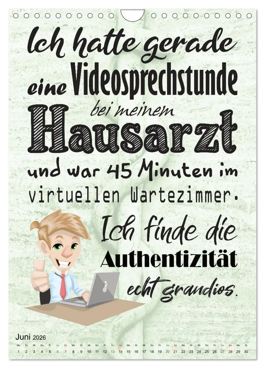 Bild: 9783516318784 | Spaß im Wartezimmer (Wandkalender 2026 DIN A4 hoch), CALVENDO...