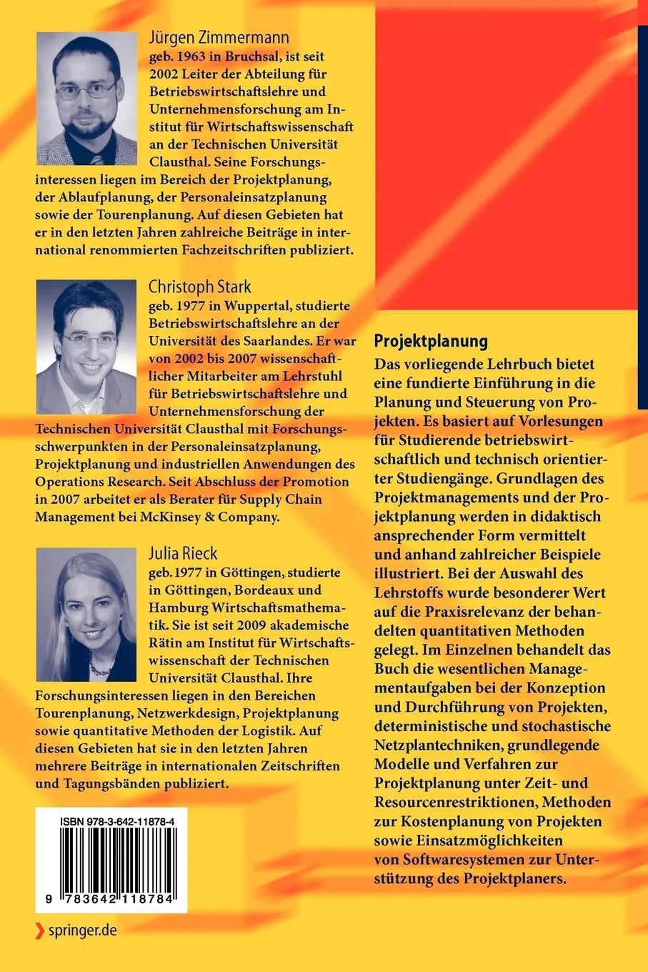 Rückseite: 9783642118784 | Projektplanung | Modelle, Methoden, Management | Zimmermann (u. a.)