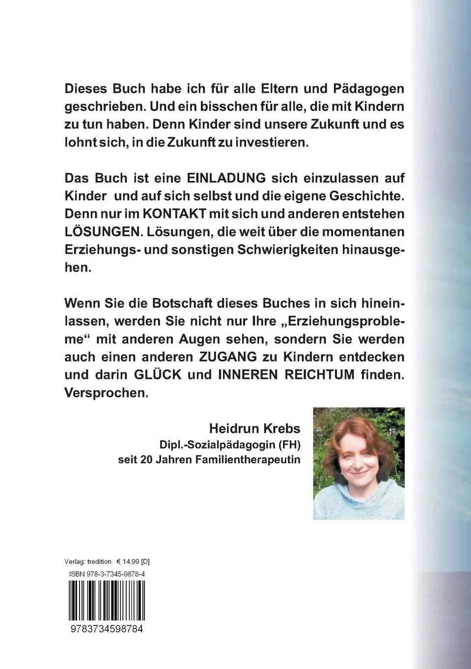 Rückseite: 9783734598784 | Ihr wollt nur unser Bestes ... | Heidrun Krebs | Taschenbuch | 272 S.