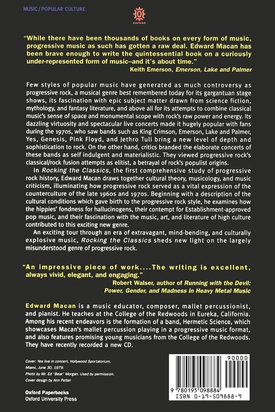 Rückseite: 9780195098884 | Rocking the Classics | English Progressive Rock and the Counterculture