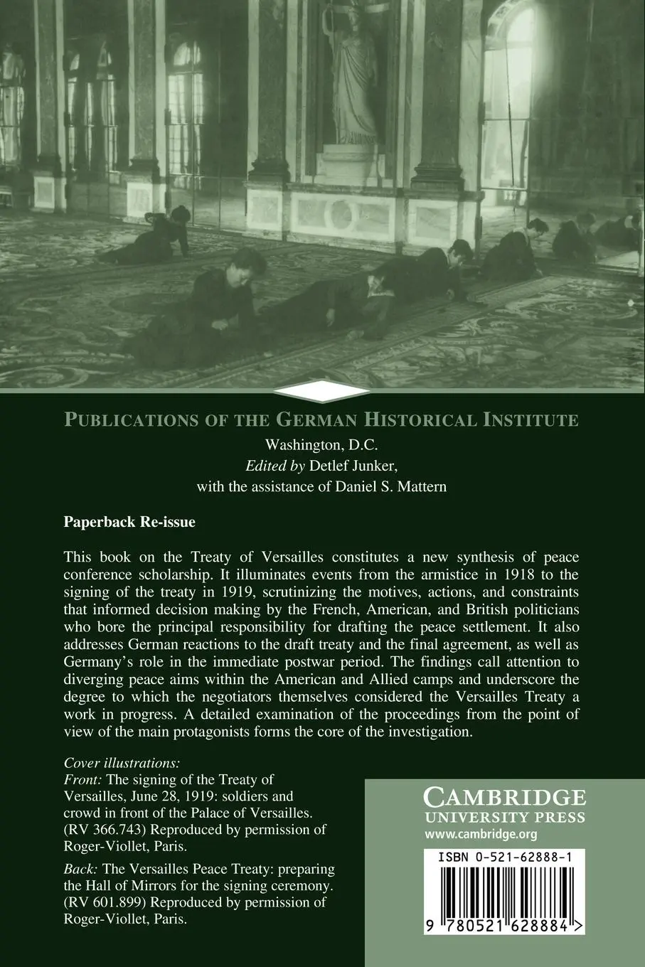 Rückseite: 9780521628884 | The Treaty of Versailles | A Reassessment After 75 Years | Taschenbuch