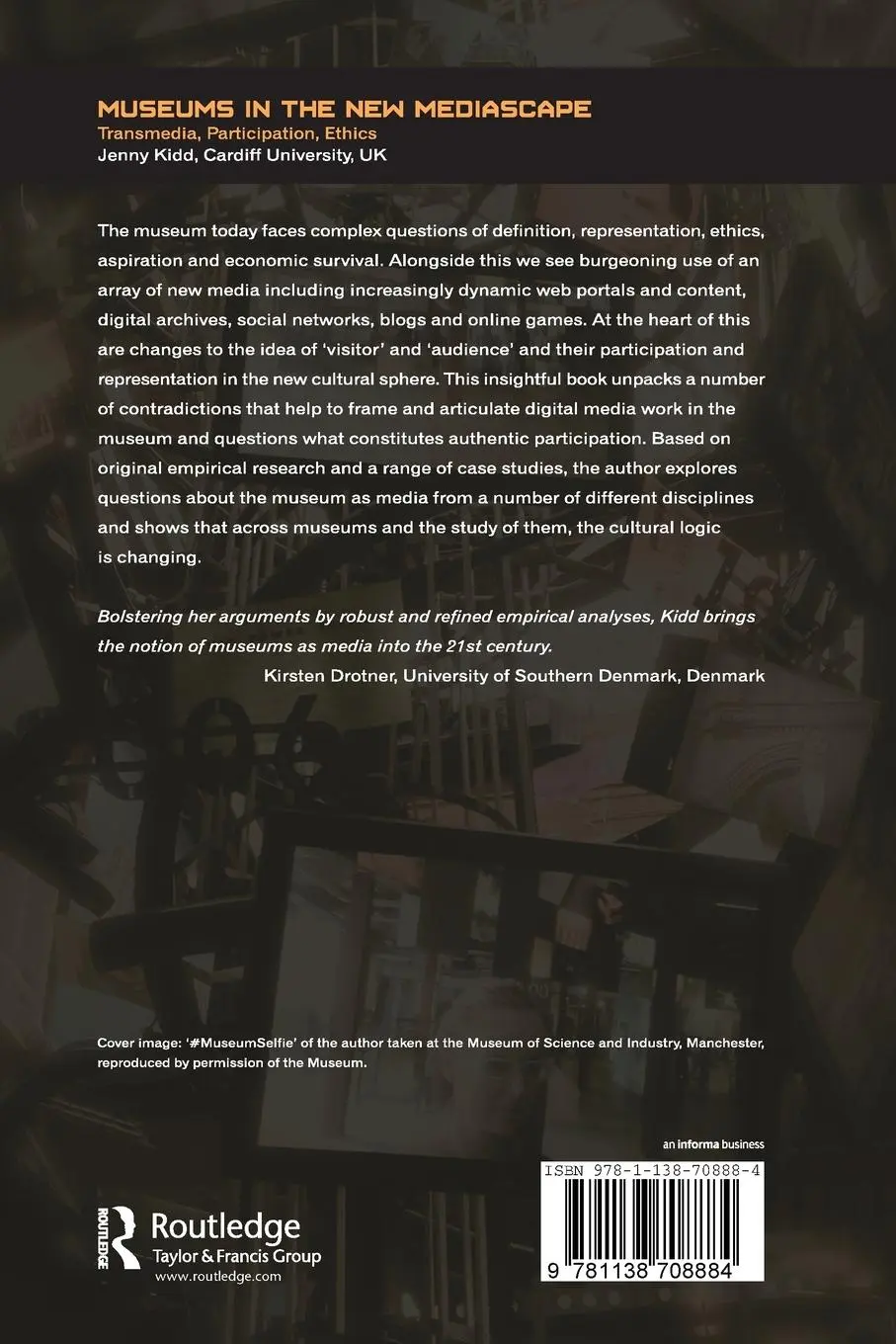 Rückseite: 9781138708884 | Museums in the New Mediascape | Transmedia, Participation, Ethics