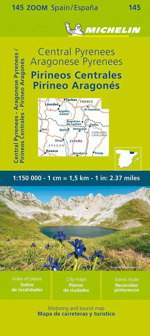 Cover: 9782067258884 | Michelin Hochpyrenäen | (Land-)Karte | Michelin Zoomkarte | 1 S.