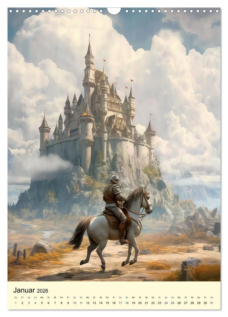 Bild: 9783516308884 | Drachen Ritter Burgen (Wandkalender 2026 DIN A3 hoch), CALVENDO...