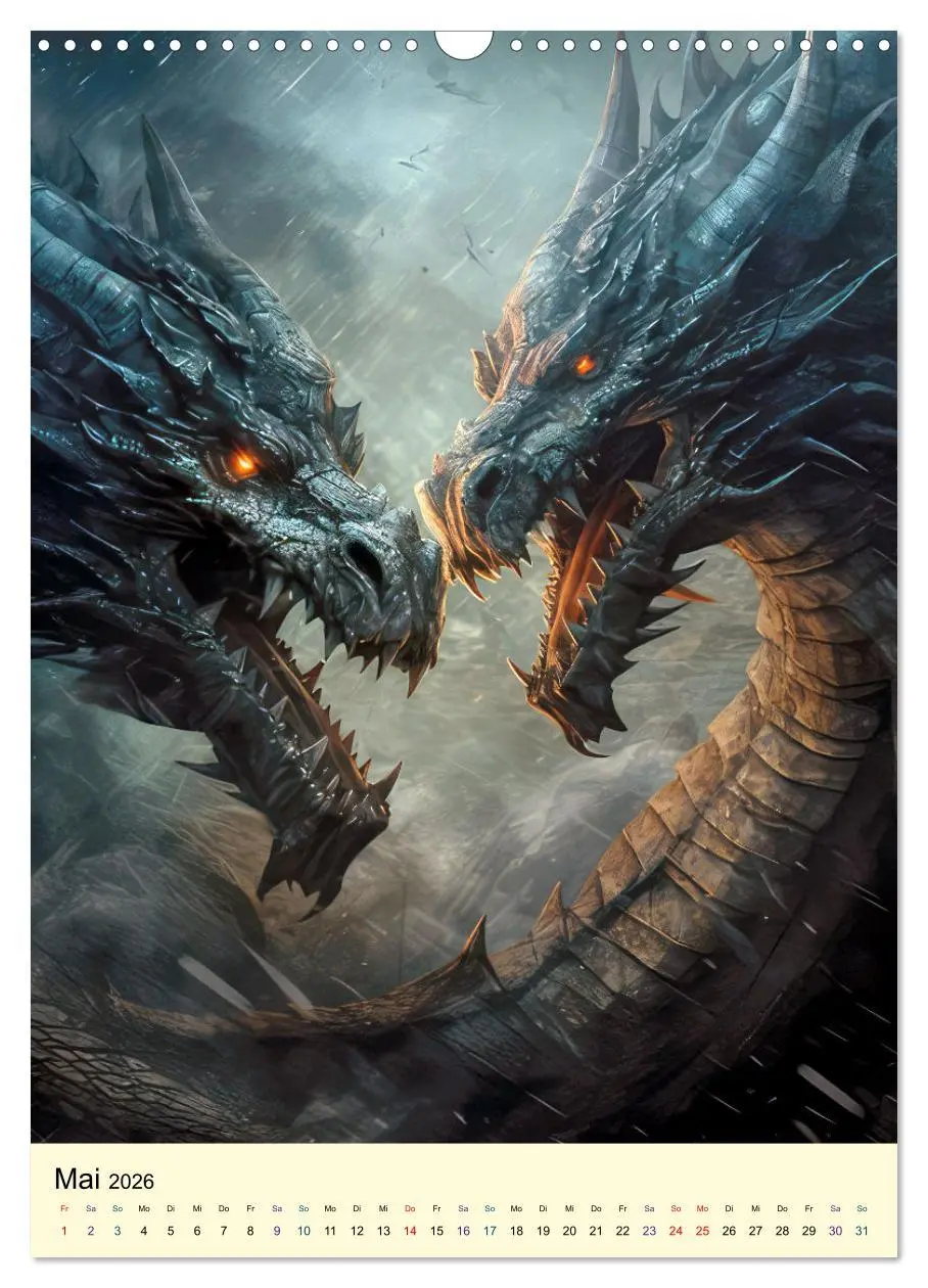 Bild: 9783516308884 | Drachen Ritter Burgen (Wandkalender 2026 DIN A3 hoch), CALVENDO...